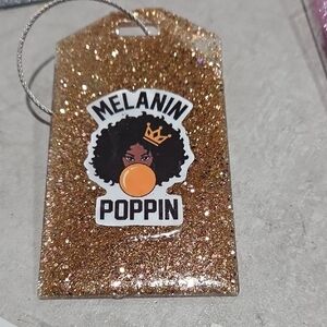 🧳🎒Gold Glitter Melanin Poppin Design LUGGAGE/BACKPACK